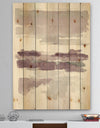 Purple Amethyst Wetlands - Traditional Print on Natural Pine Wood