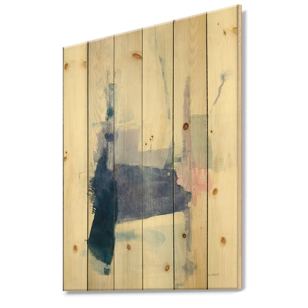 Blue Interlude - Traditional Print on Natural Pine Wood
