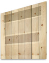 Painted Weaving I Neutral on White Sq - Modern Geometric Print on Natural Pine Wood