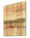 Influence of Line and Color - Traditional Floral Print on Natural Pine Wood