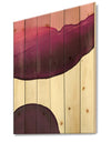 Paint of Magenta Stone - Shabby Chic Print on Natural Pine Wood