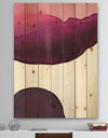 Paint of Magenta Stone - Shabby Chic Print on Natural Pine Wood