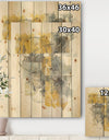 Moving In and Out of Traffic II Yellow Grey - Geometric Print on Natural Pine Wood