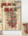 Moving In and Out of Traffic I Red Grey - Geometric Print on Natural Pine Wood