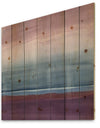 Purple Rock landscape III - Shabby Chic Print on Natural Pine Wood