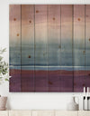 Purple Rock landscape III - Shabby Chic Print on Natural Pine Wood