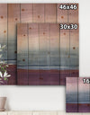 Purple Rock landscape III - Shabby Chic Print on Natural Pine Wood