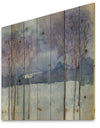 Evening Serenade II - Traditional Landscape Print on Natural Pine Wood