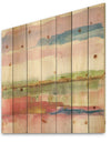 Influence of Line and Color Gold Bright - Shabby Chic Print on Natural Pine Wood