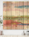 Influence of Line and Color Gold Bright - Shabby Chic Print on Natural Pine Wood