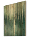 Green Forest Dream - Traditional Landscape Print on Natural Pine Wood