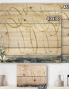 Gold Abstract Geometric Shape - Modern Transitional Print on Natural Pine Wood