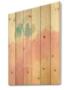 Pink Dream - Modern & Contemporary Print on Natural Pine Wood