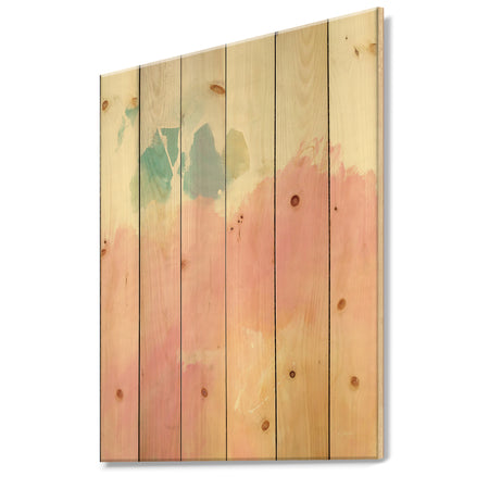 Pink Dream - Modern & Contemporary Print on Natural Pine Wood
