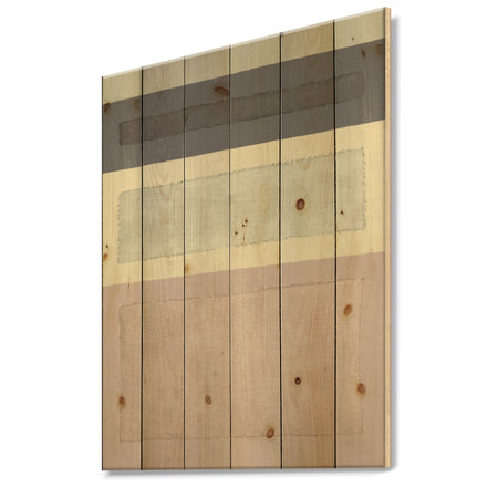 Painted Weaving IV FB - Modern & Contemporary Print on Natural Pine Wood