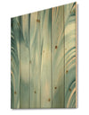 Blue Modern Water III - Modern Transitional Print on Natural Pine Wood