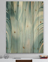Blue Modern Water III - Modern Transitional Print on Natural Pine Wood