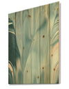 Blue Modern Water I - Modern Transitional Print on Natural Pine Wood