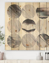 Circle Marble III - Modern Geometric Print on Natural Pine Wood