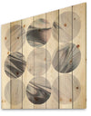 Circle Marble IV - Modern Geometric Print on Natural Pine Wood