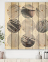 Circle Marble IV - Modern Geometric Print on Natural Pine Wood