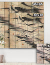 Grey Marbling V - Modern Transitional Print on Natural Pine Wood