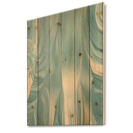 Abstract Water I - Modern Transitional Print on Natural Pine Wood