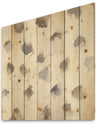 Brown Nougat - Geometric Print on Natural Pine Wood