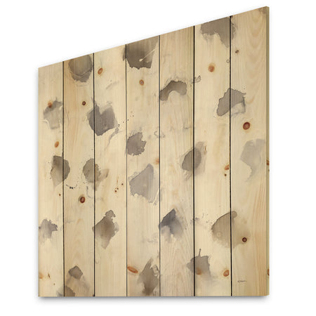 Brown Nougat - Geometric Print on Natural Pine Wood