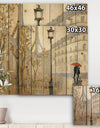 Love in Paris V - Romantic French Country Print on Natural Pine Wood