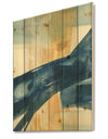 Indigo Panel III - Glam Modern Print on Natural Pine Wood