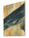 Indigo Panel I - Glam Modern Print on Natural Pine Wood