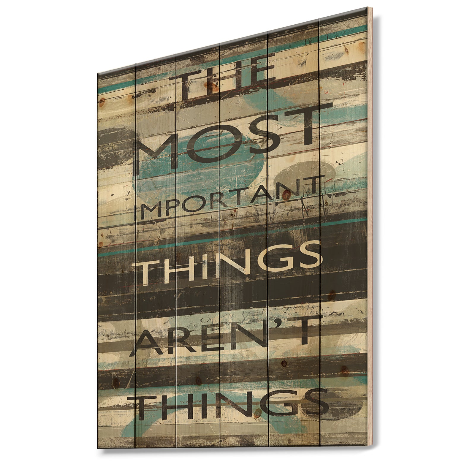 Blue Zephyr Quote II - Cottage Inspirational Print on Natural Pine Wood