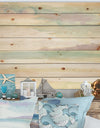 Horizon - Coastal Print on Natural Pine Wood