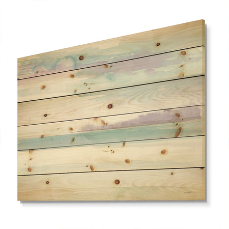 Horizon - Coastal Print on Natural Pine Wood