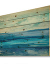 Out to Sea - Nautical & Beach Print on Natural Pine Wood