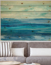 Out to Sea - Nautical & Beach Print on Natural Pine Wood