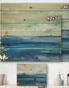 Out to Sea - Nautical & Beach Print on Natural Pine Wood