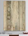 Whitewashed Syrah - Modern Geometric Print on Natural Pine Wood