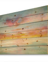 Pastel Pink And Blue Clouds - Traditional Print on Natural Pine Wood