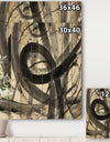 Black and White Minimalistic Painting - Modern & Transitional Print on Natural Pine Wood