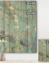 Running Water II - Traditional Print on Natural Pine Wood