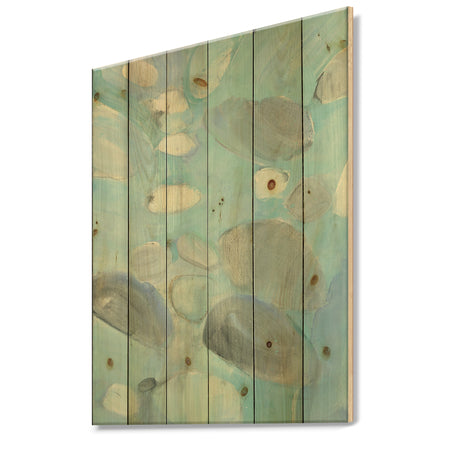 Running Water II - Traditional Print on Natural Pine Wood