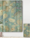 Running Water III - Traditional Print on Natural Pine Wood