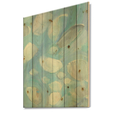 Running Water III - Traditional Print on Natural Pine Wood
