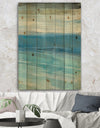 From the Shore IV - Nautical & Beach Print on Natural Pine Wood