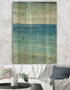 From the Shore III - Nautical & Beach Print on Natural Pine Wood