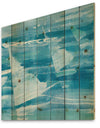 From the Shore I - Nautical & Beach Print on Natural Pine Wood