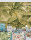 Tropical Canopy II Green - Traditional Print on Natural Pine Wood