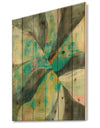In the Valley Abstract II - Traditional Print on Natural Pine Wood